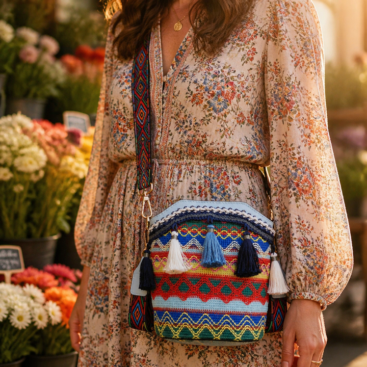 Maravela™ - Handwoven Tassel Crossbody Bag
