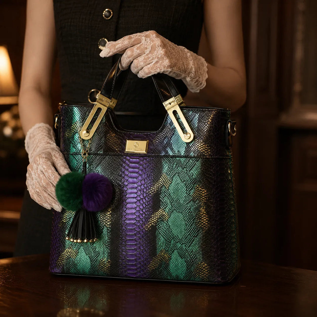Vestralia – Iridescent Snakeskin Tote Bag