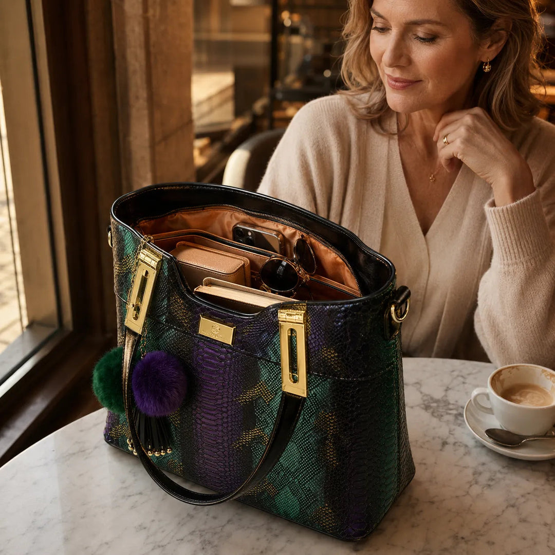 Vestralia – Iridescent Snakeskin Tote Bag