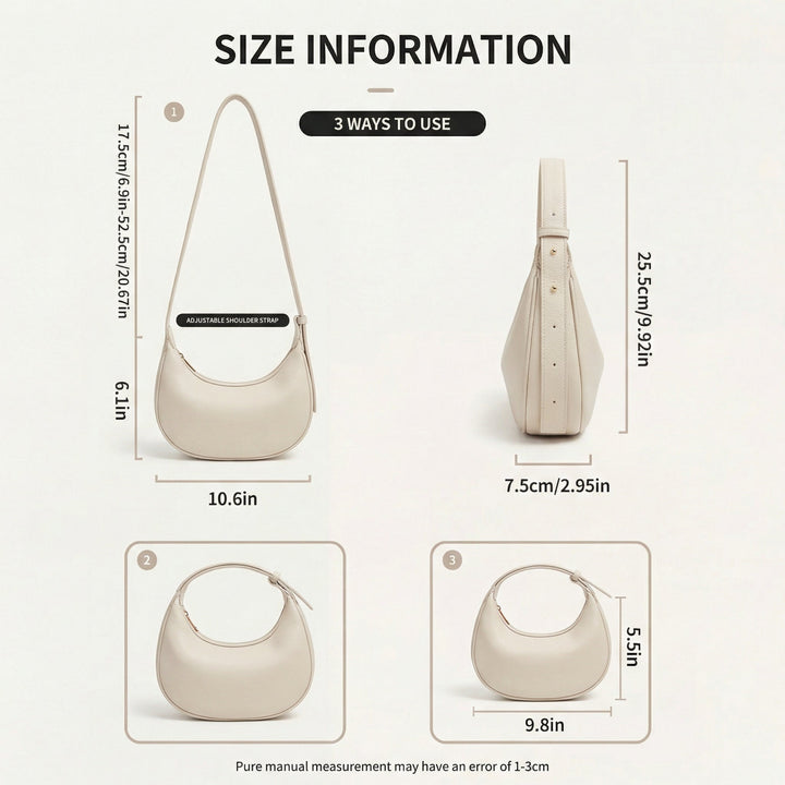 Lunaire™ Sculpted Crescent Shoulder Bag