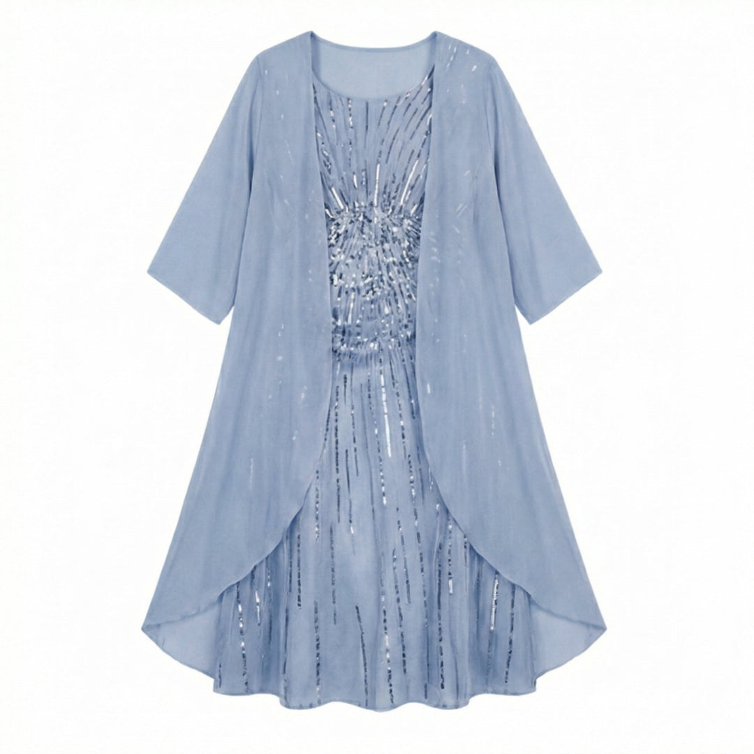 Floressa™ – Floral Chiffon Two Piece Dress Set