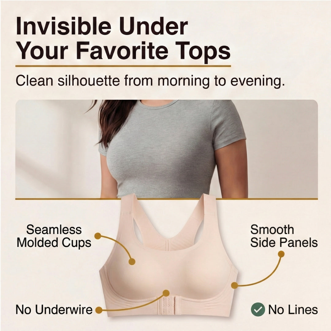 Postura™ – Wireless Posture Support Bra with Front Closure