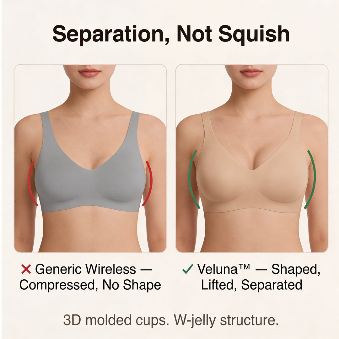 Veluna™ Wireless Jelly Strip Bra for All Day Comfort