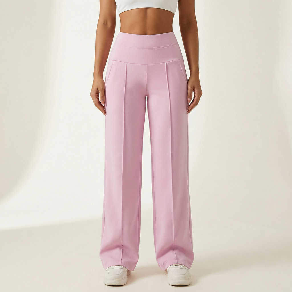 Velessa – Wide Leg High Waist Stretch Pants – Lark & Clover