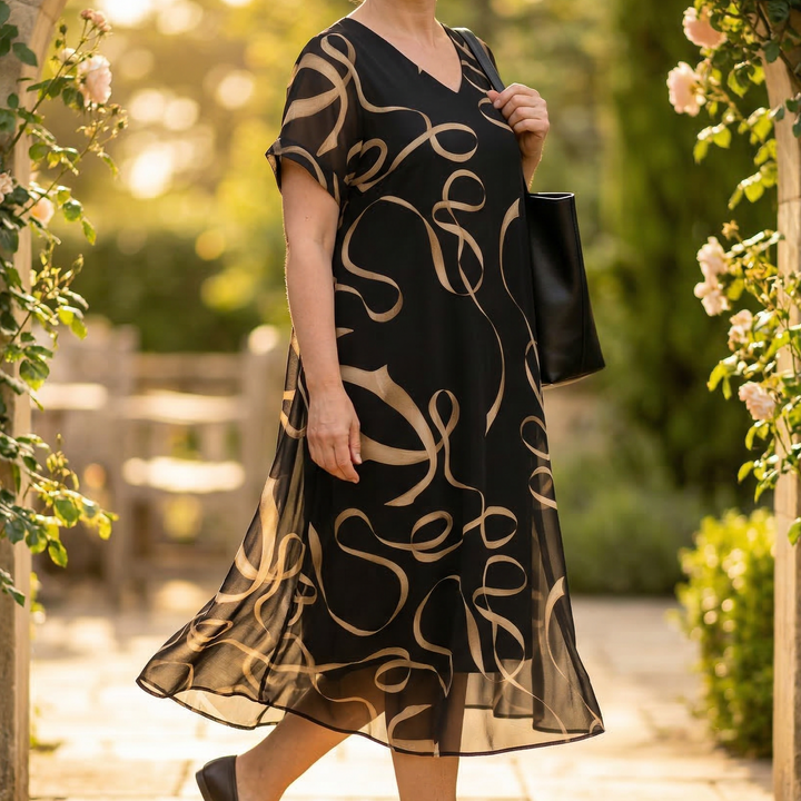 Vivara™ – Flowing Chiffon Midi Dress