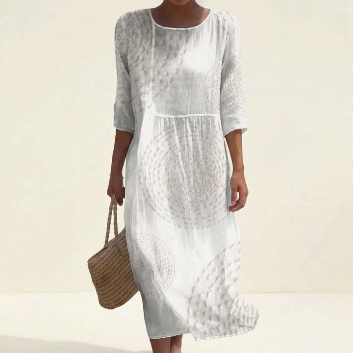 Tessara™ – Embossed Texture Midi Dress