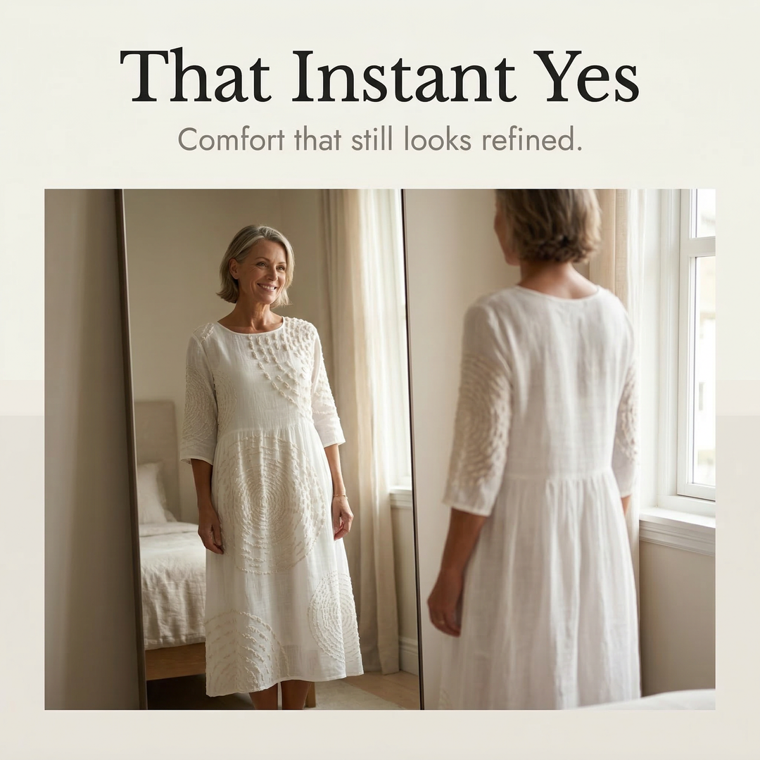 Tessara™ – Embossed Texture Midi Dress