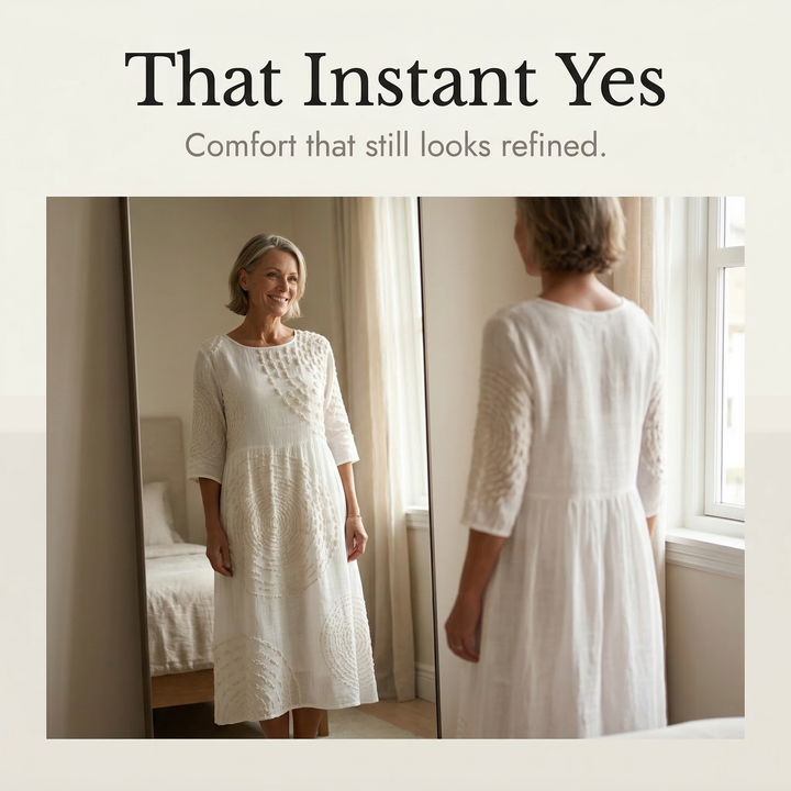 Tessara™ – Embossed Texture Midi Dress