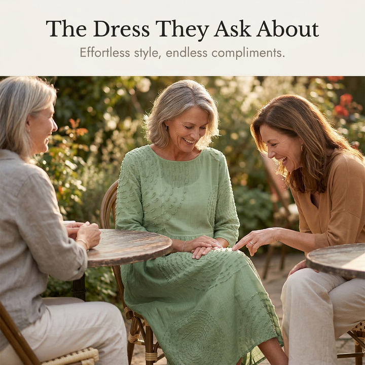 Tessara™ – Embossed Texture Midi Dress
