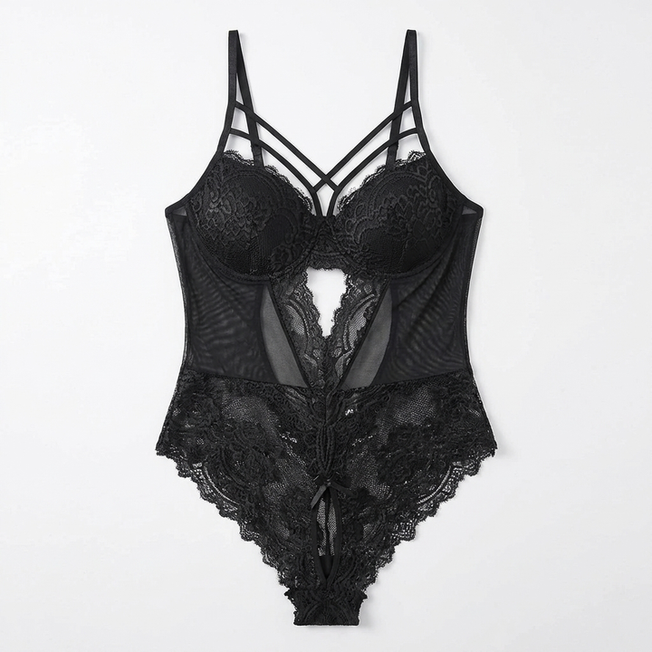 Noirette™ – Strappy Lace Bodysuit