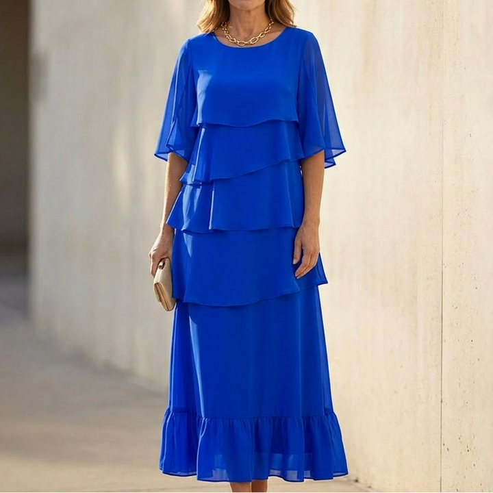 Florelle™ Elegant Layered Ruffle Dress