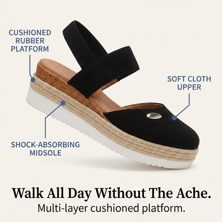 Stepwell™ – Cushioned Espadrille Wedge Sandals