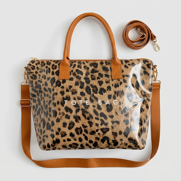 Carroway™ Glossy Checkered Tote Bag
