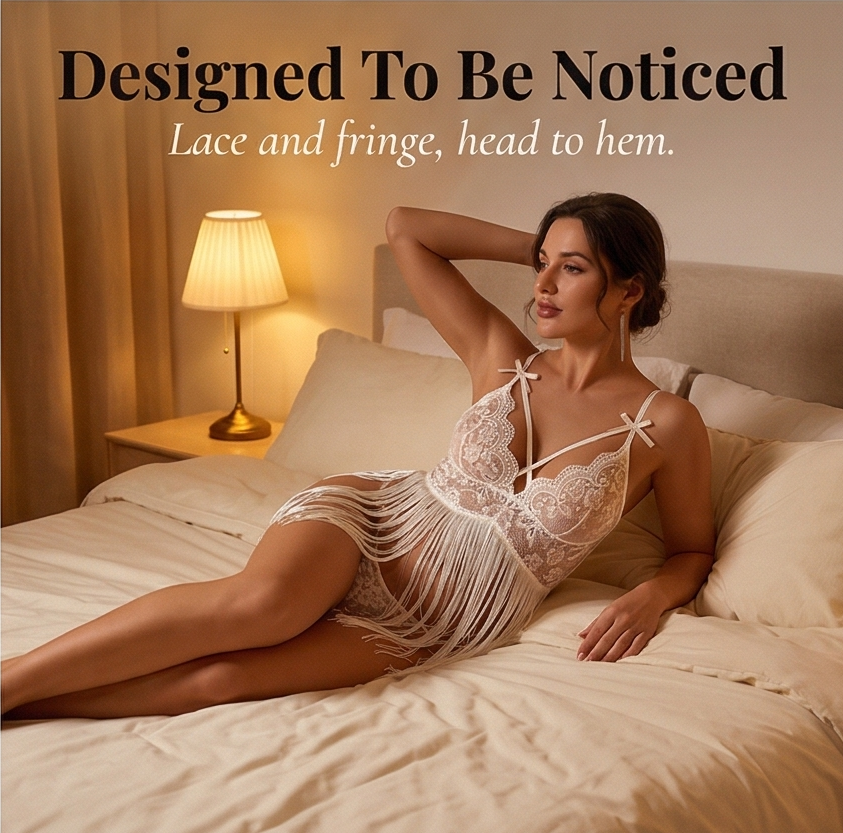 Inara™ – Lace Tassel Suspender Dress Set