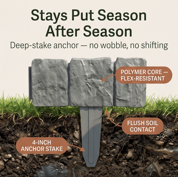 Lawnframe™ – Hammer-In Stone Garden Edging