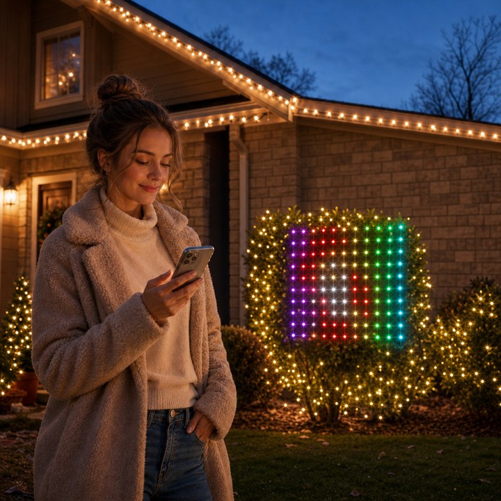 GlowGrid – Foldable RGBIC Animated Light Net