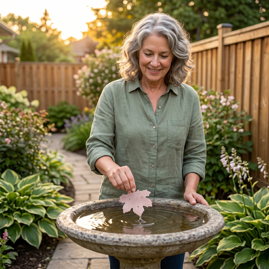 Coppera™ — Copper Leaf Bird Bath Purifier for Algae