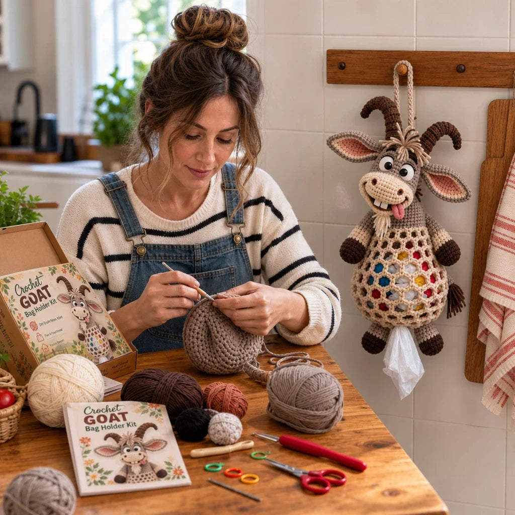 CozyLoop – Crochet Goat Bag Holder Kit
