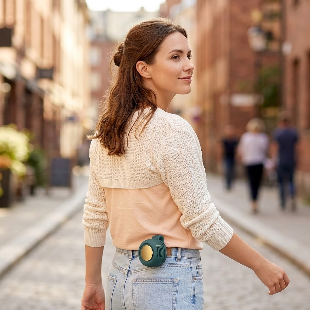 Breezly™ – Hands-Free Clip-On Cooling Fan