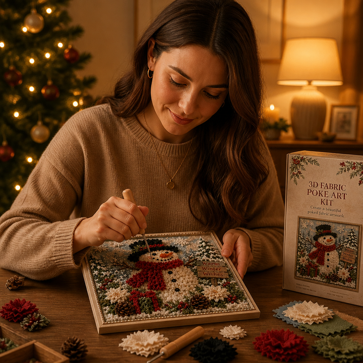 Foldery – Pre-Punched 3D Christmas Fabric Art Kit