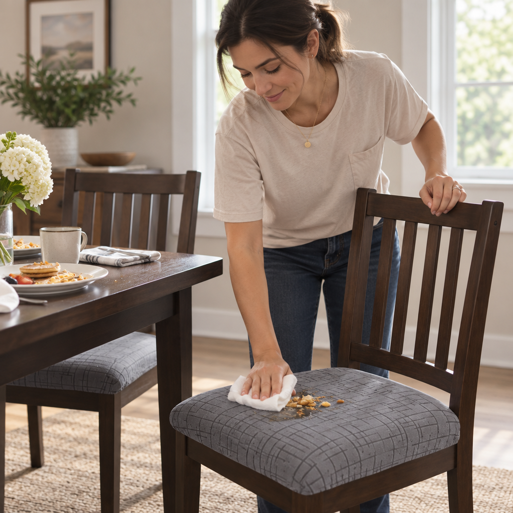 Snugseat – Tieless Stretch Jacquard Dining Chair Cover