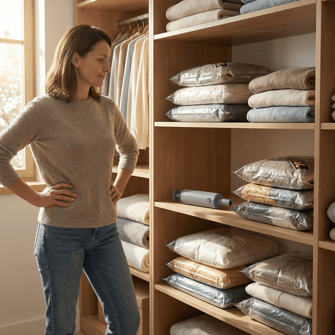 Packflat™ – Space Saving Vacuum Bags with Electric Pump - Lark & Clover