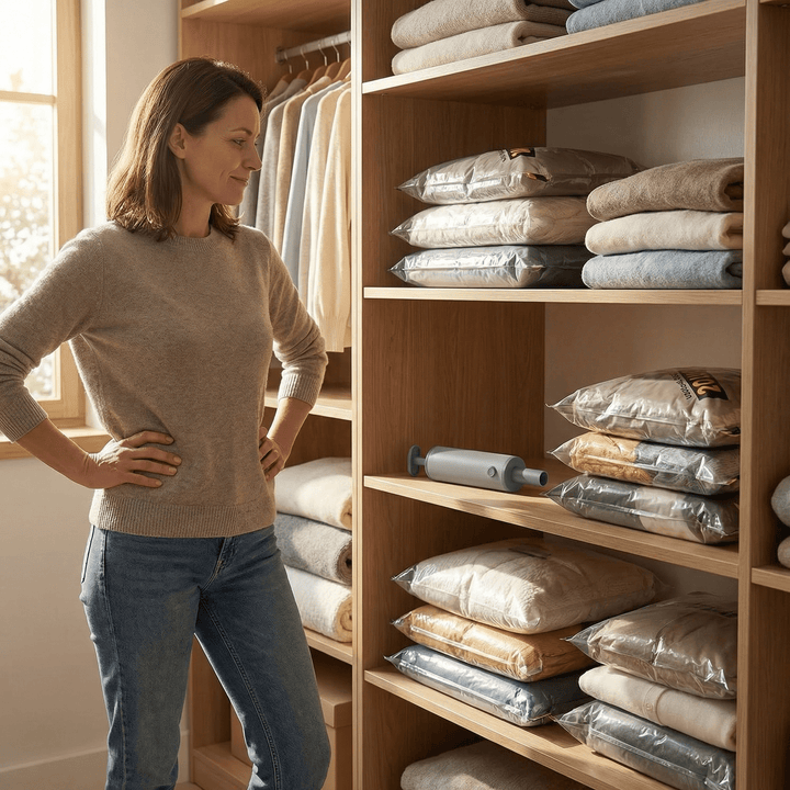 Packflat™ – Space Saving Vacuum Bags with Electric Pump - Lark & Clover