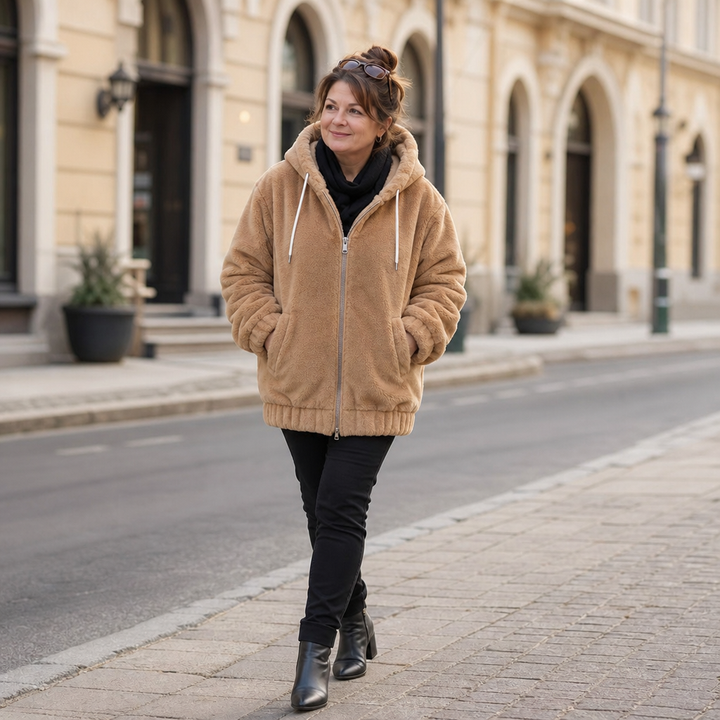 Cozyline – Plush-Lined Pocket Hooded Vest