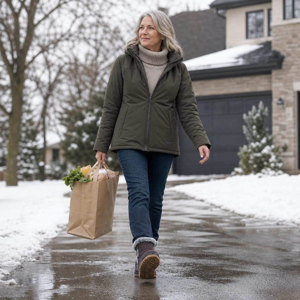 Warmalia – Faux Fur-Lined Waterproof Slip-On Snow Boots