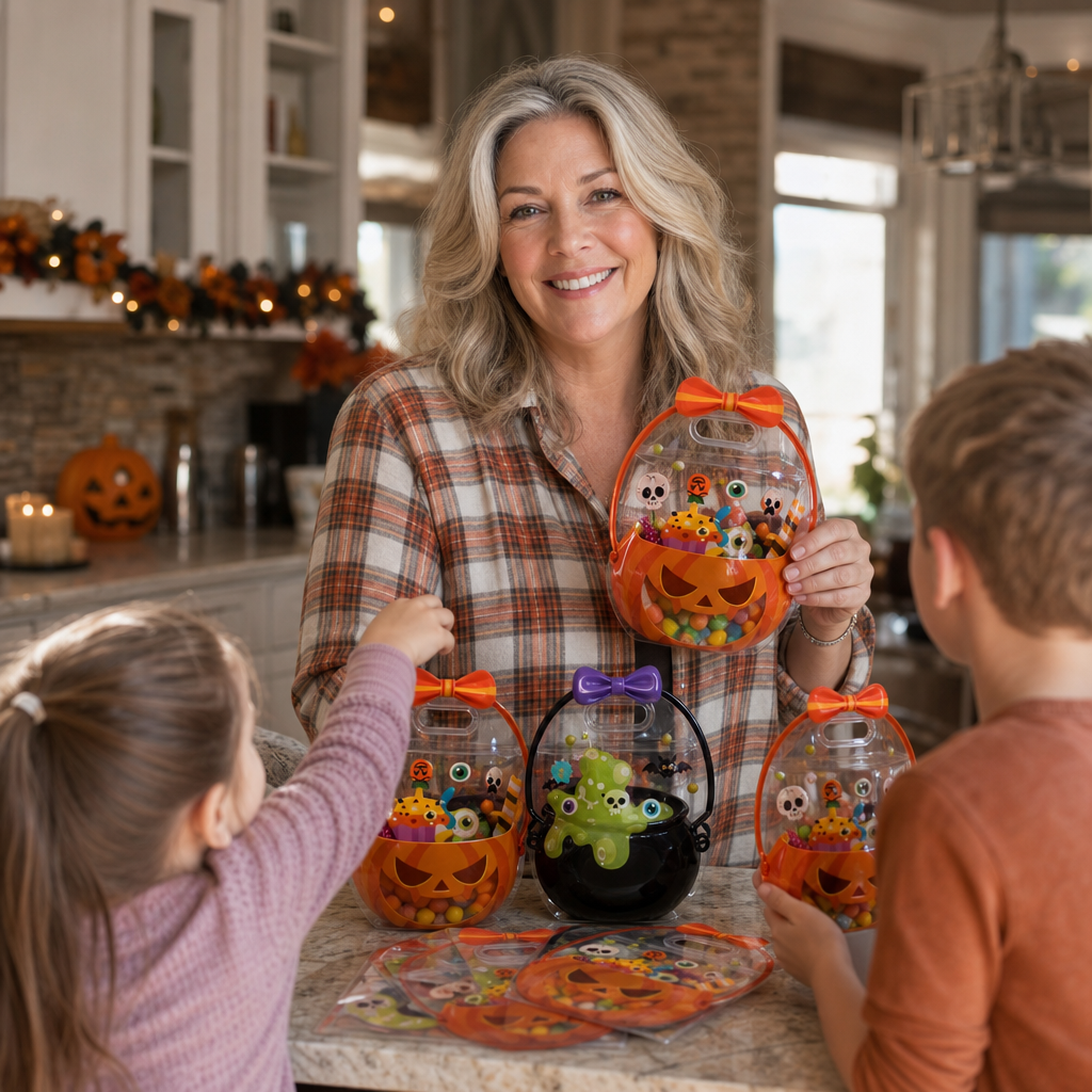 Glowkin – Transparent Zippered Pumpkin Favor Bags (30-pack)