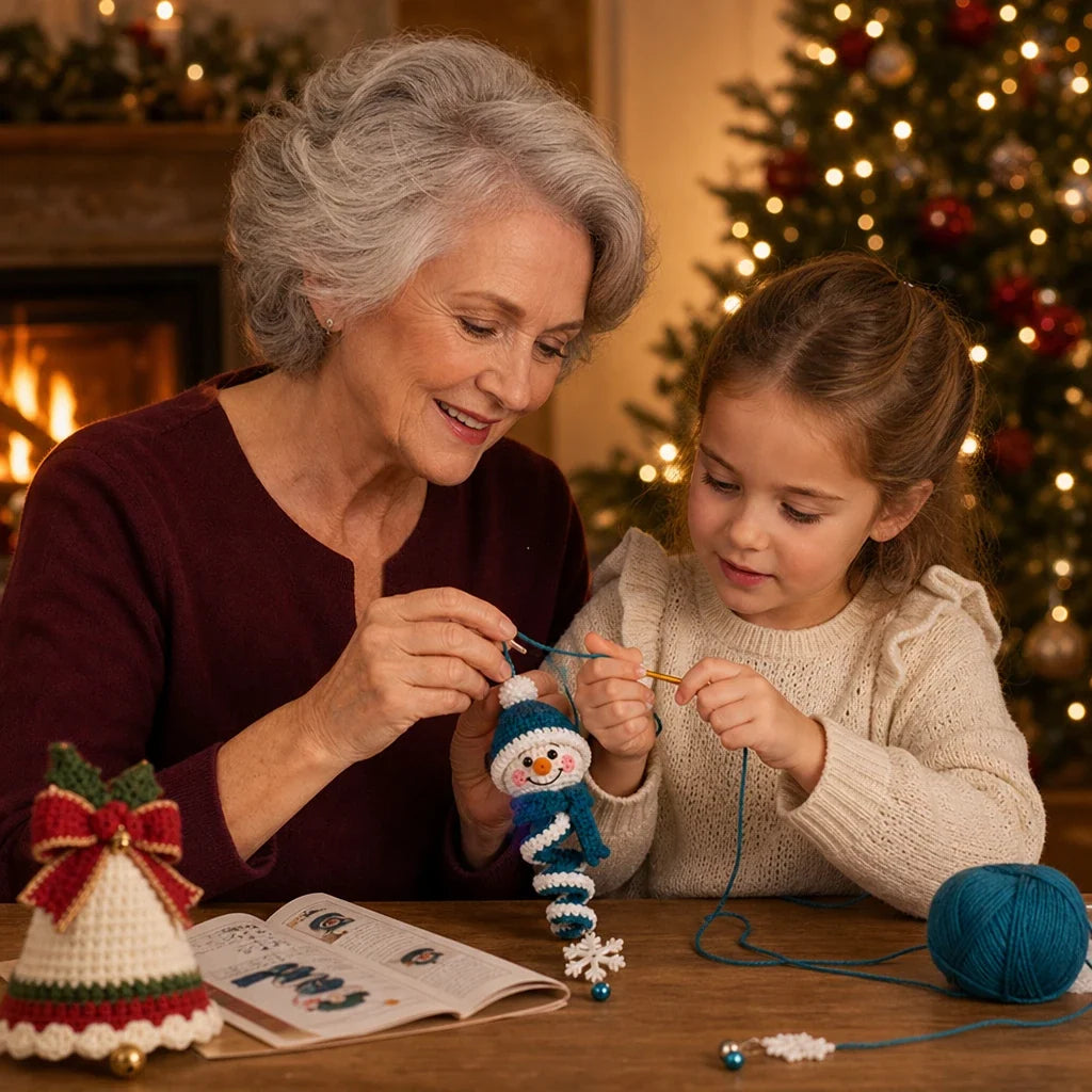 Snowmerry – Crochet Snowman Ornament Kit