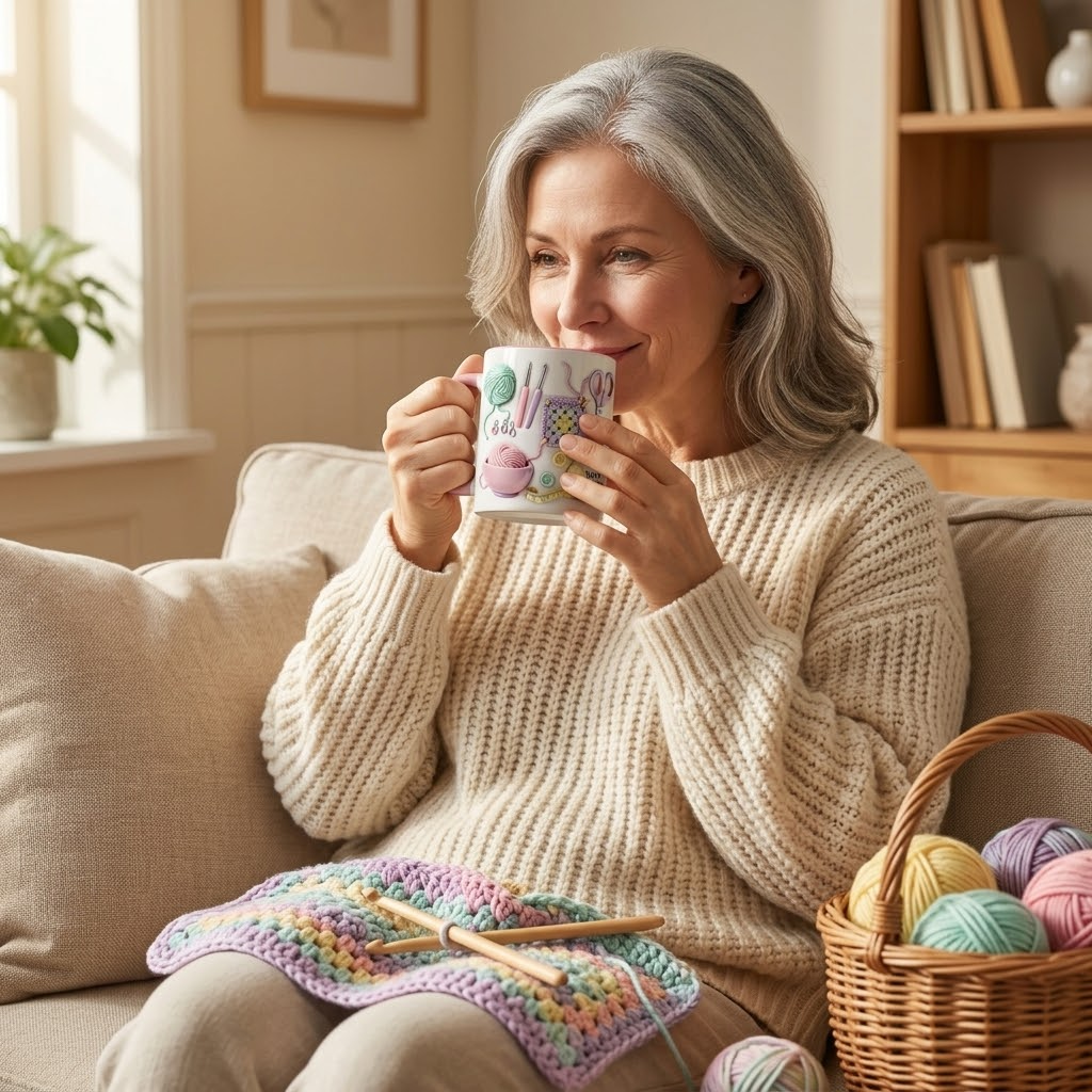 Yarnlove™ – 3D Crafting Mug for Knitters and Crocheters