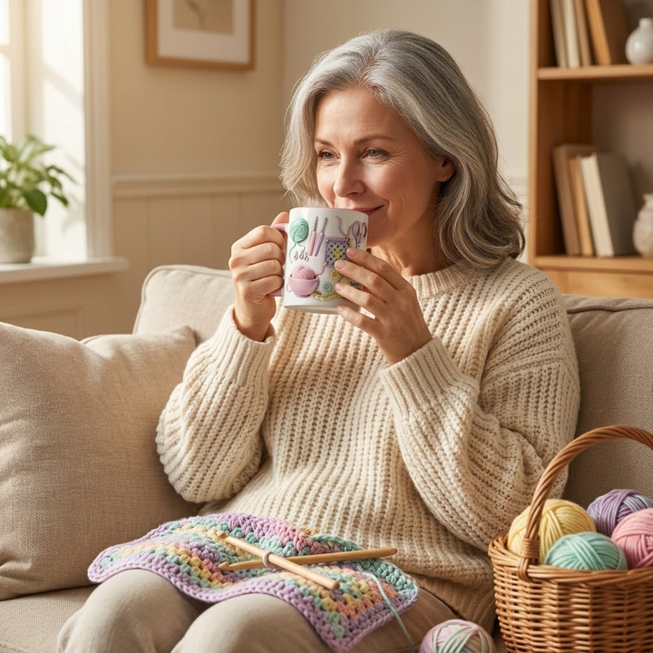 Yarnlove™ – 3D Crafting Mug for Knitters and Crocheters