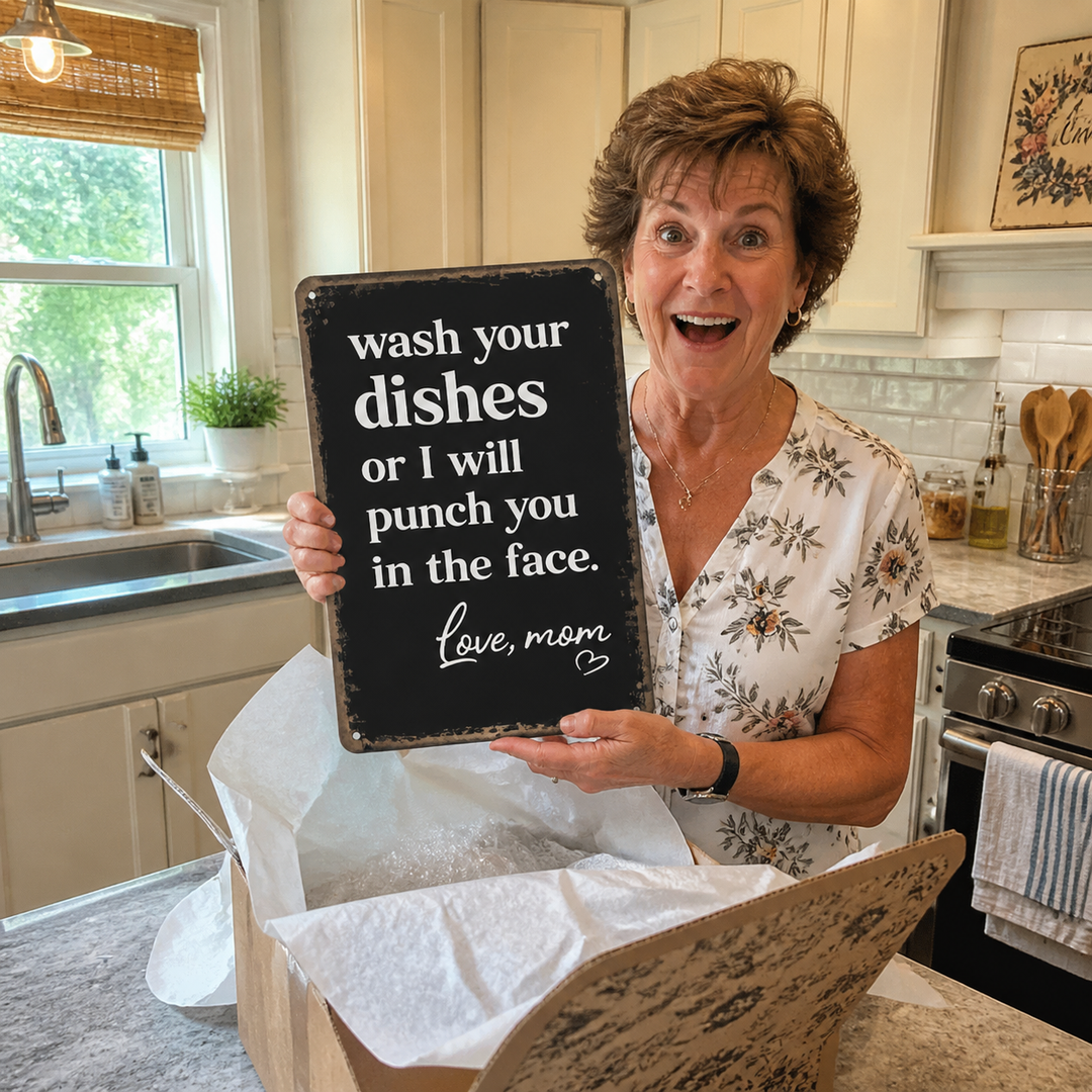 Mamacheek™ – Funny Kitchen Sign for Moms Who Run the House