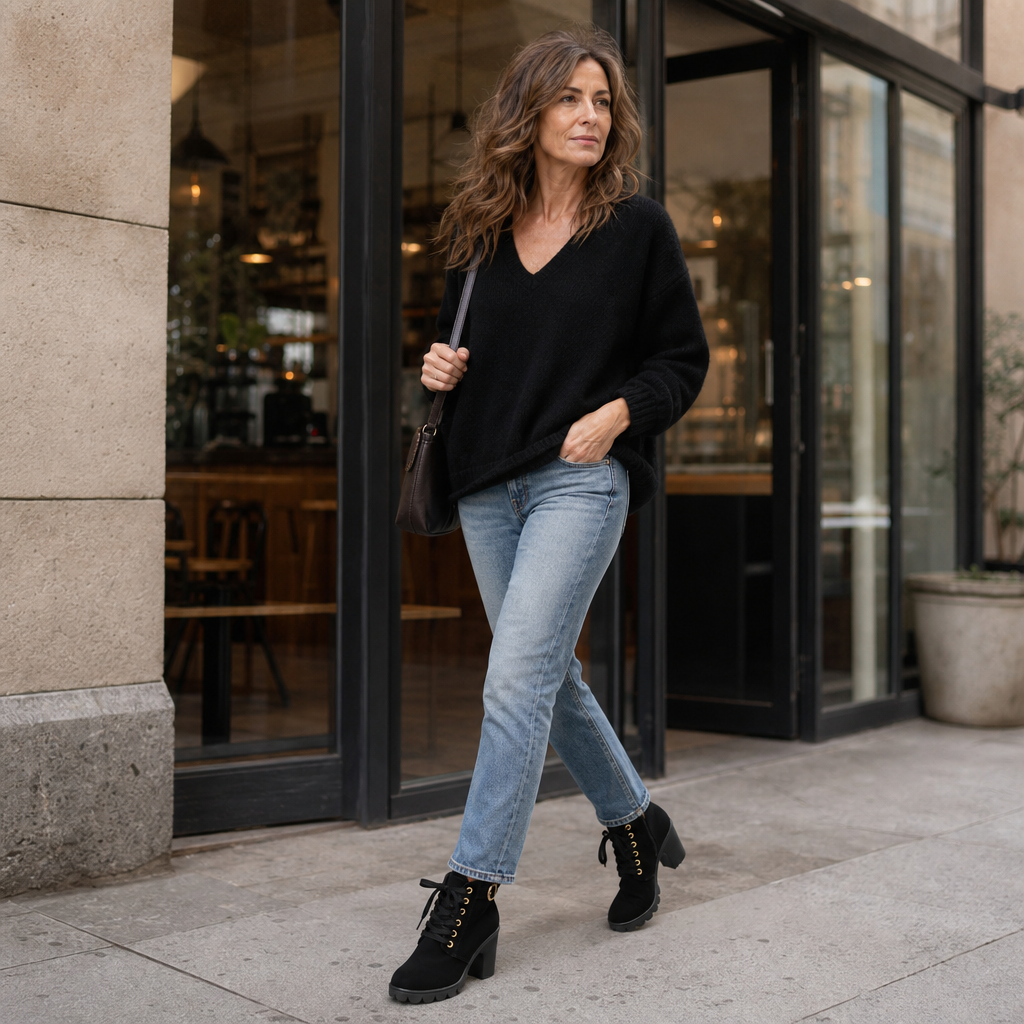 Steadē – Platform Sole Chunky Block Heel Ankle Boots