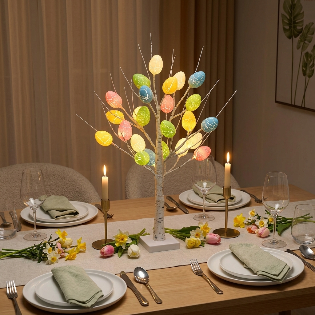 Bloomglow™ – Tabletop Easter Tree with 24 Glowing Eggs