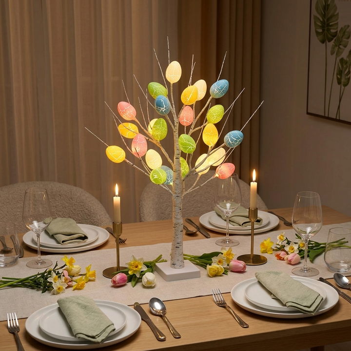 Bloomglow™ – Tabletop Easter Tree with 24 Glowing Eggs