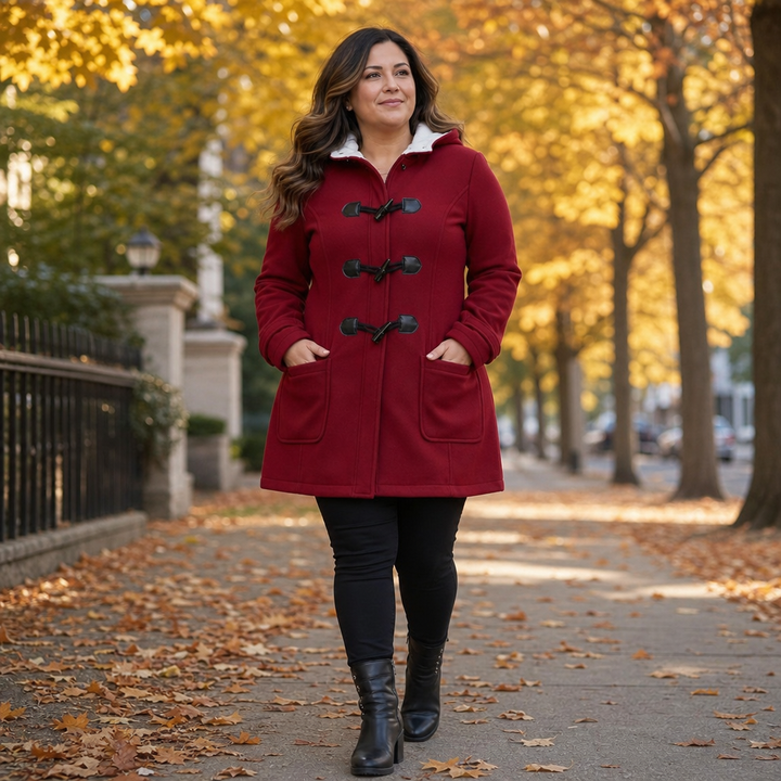 Coatelle – Hooded Mid-Length Toggle Winter Coat