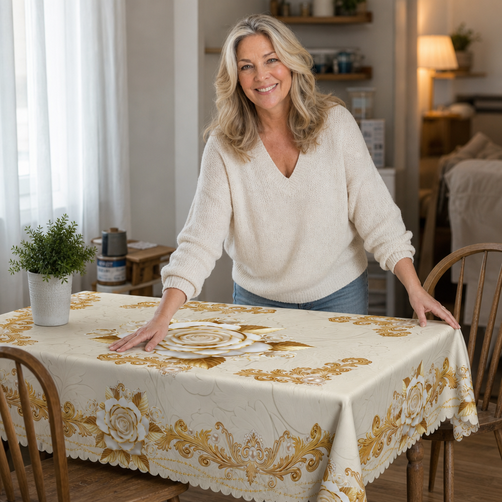 Everlace – Waterproof Rose Gold Tablecloth
