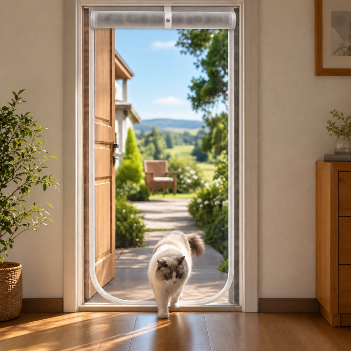 BreezePaw – Zippered Mesh Doorway Screen