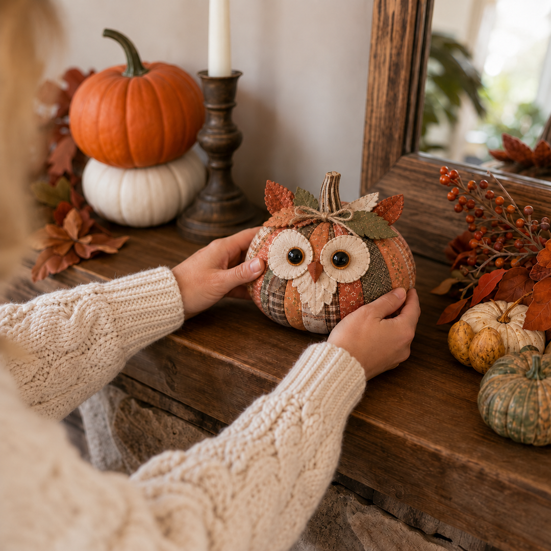 Cozykin – Patchwork Animal Pumpkin Sewing Kit