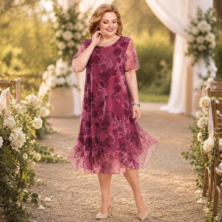 Florenza™ – Layered Chiffon Floral Dress
