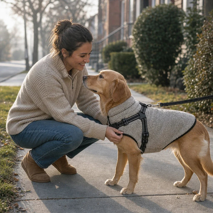 Warmstride – Fleece Dog Coat With Built-In Harness