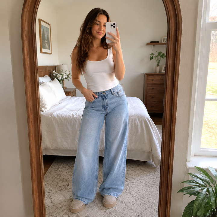 Lunavia™ – Vintage Relaxed-Fit Wide-Leg Jeans