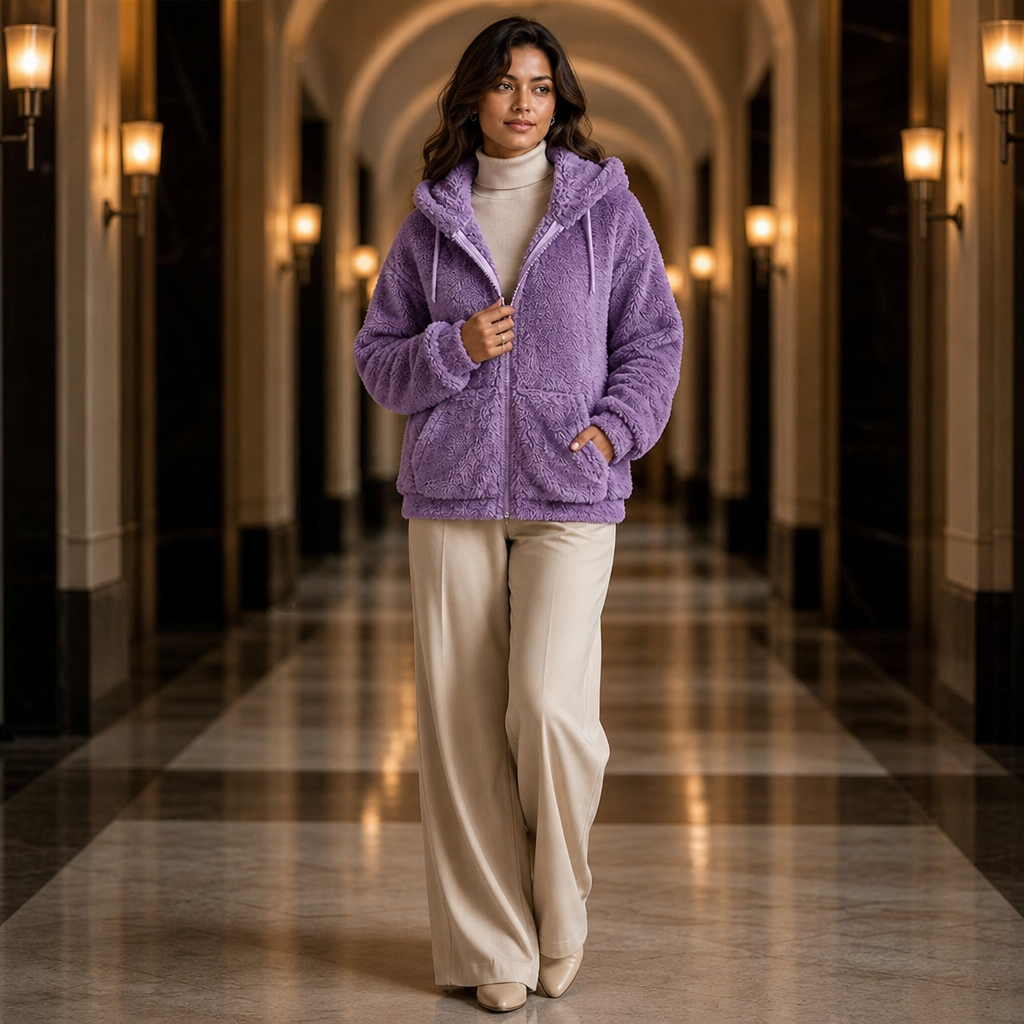 Cloudhug – Hooded Plush Zip-Up Jacket