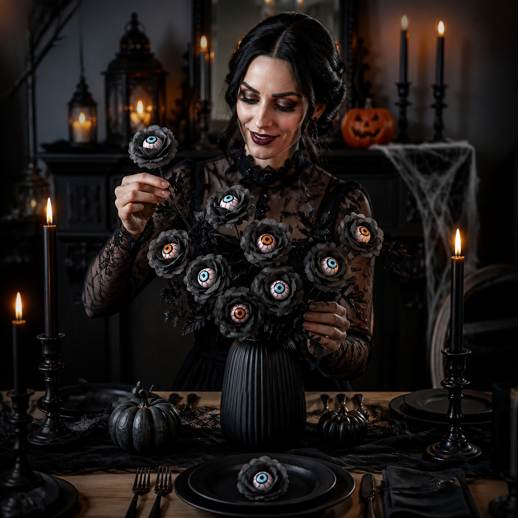 Occulis – Eyeball Center Faux Rose Stem (2 Stem)