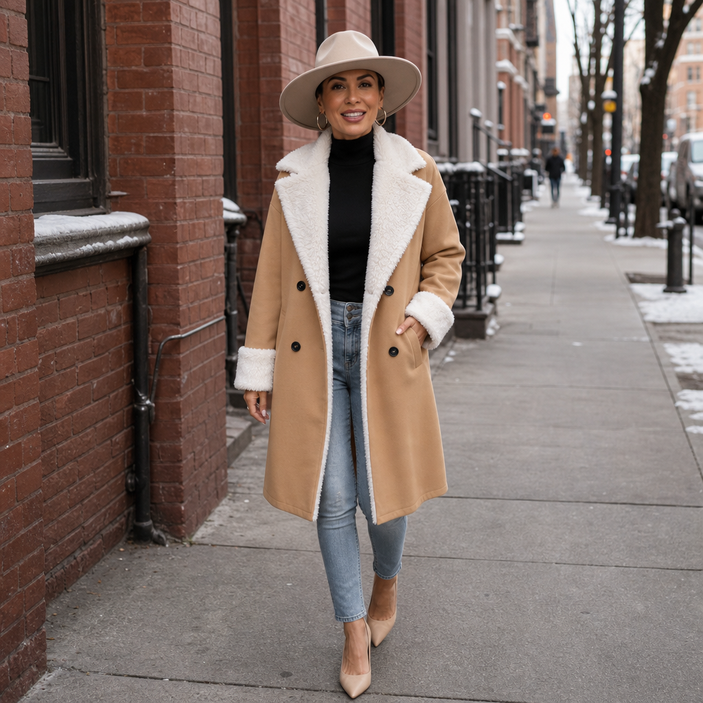 Mayfield – Plush-Trim Woolen Coat