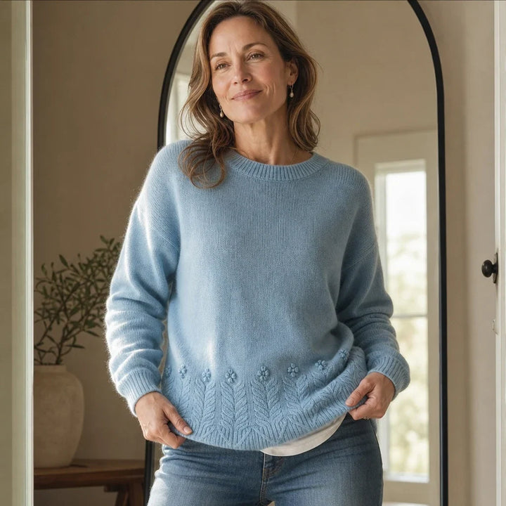 Florenza – Floral Knit Relaxed-Fit Sweater