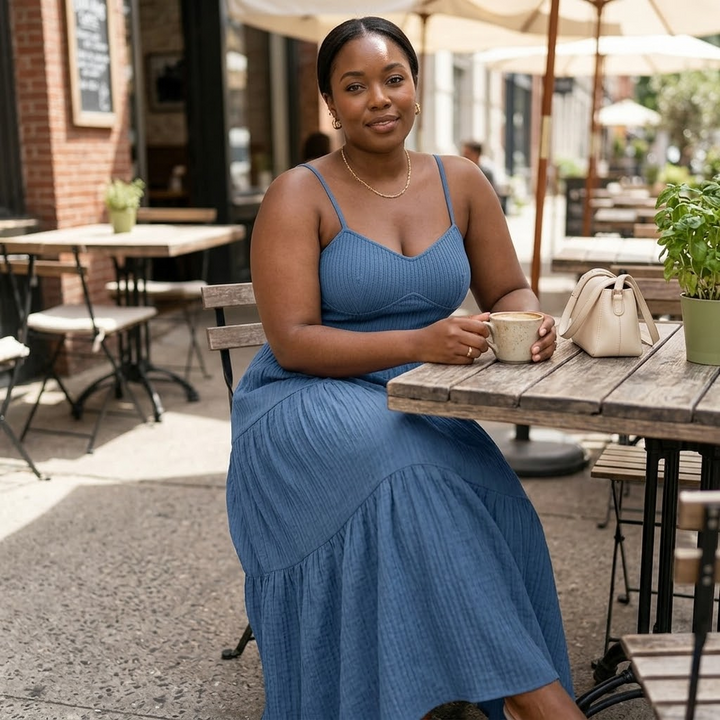 Solavie™ Tiered Maxi Skirt & Cami Matching Set
