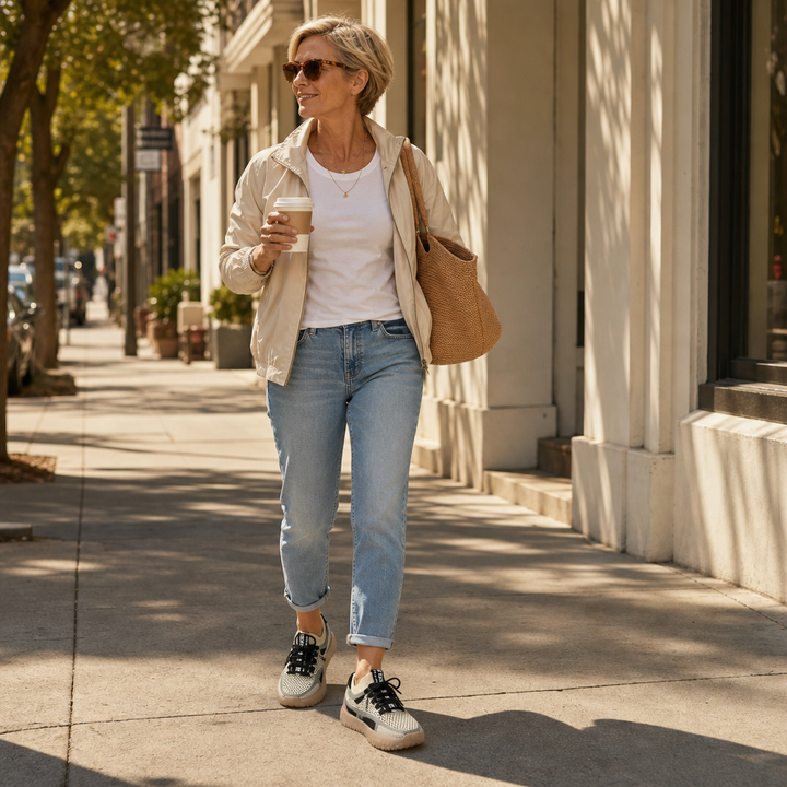 Vivelyn – Knit Upper Cushioned Sole Casual Sneakers